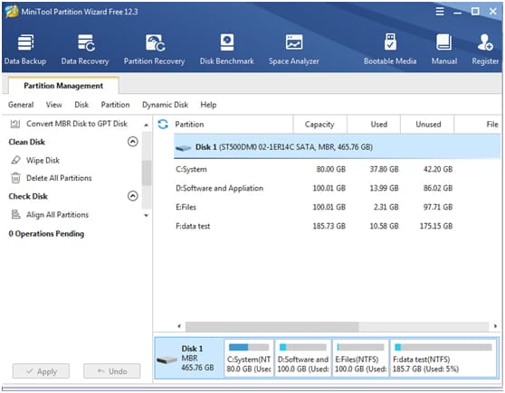 Data Recovery, Disk Benchmark, and Space Analyzer.