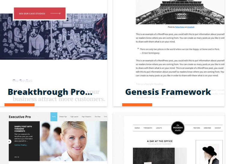 StudioPress themes WP Engine.