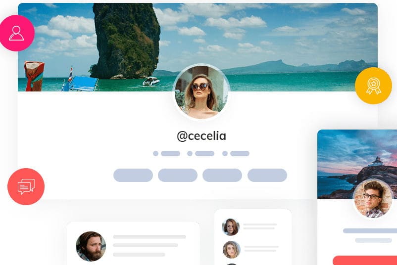 BuddyX free WordPress community theme.