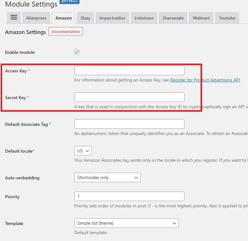 Content Egg Amazon API module.