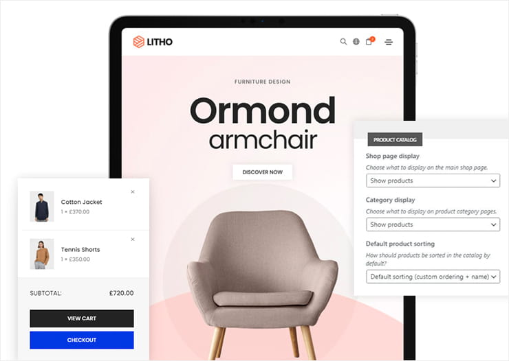 Litho theme WooCommerce integration.