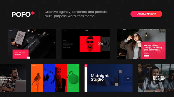 Pofo WordPress theme.