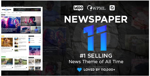 Newspaper theme features.