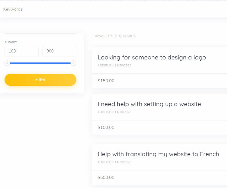 TaskHive requests page.