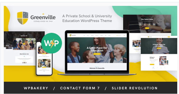 Greenville private school WordPress theme.