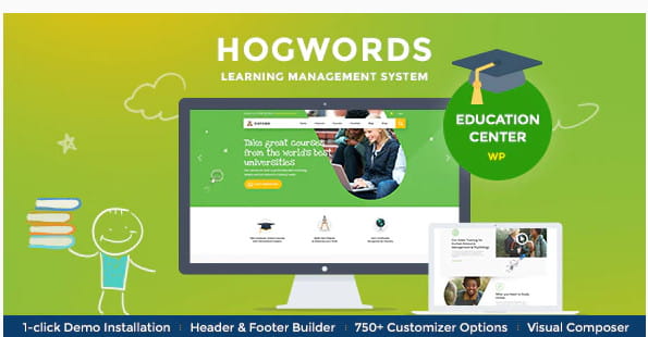 Hogwprds WordPress high school theme.