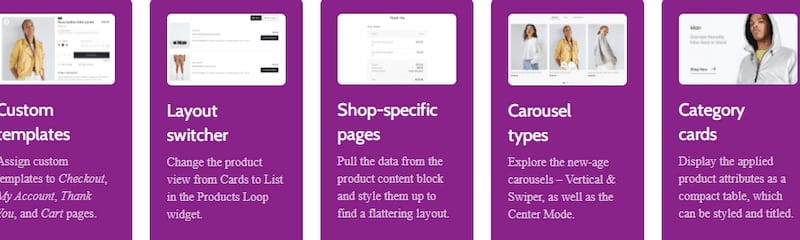 JetWooBuilder WooCommerce addon for Elementor features.