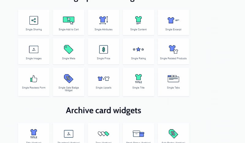 JetWooBuilder Elementor widgets.