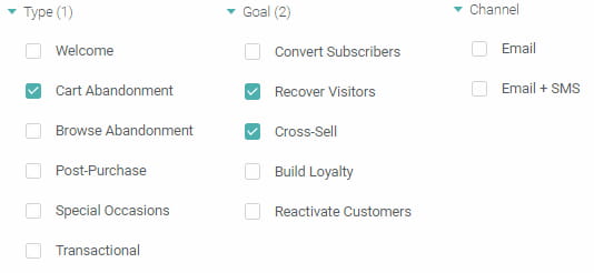 Omnisend marketing automation tools.