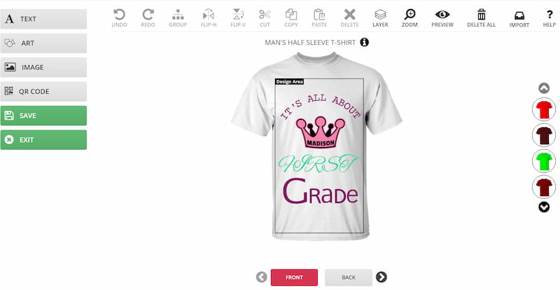 PrintCommerce template builder.