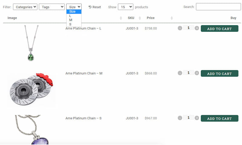 WooCommerce quick order plugin.