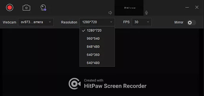 Record webcam video on Windows.