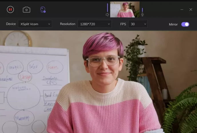 Record webcam on Windows free.
