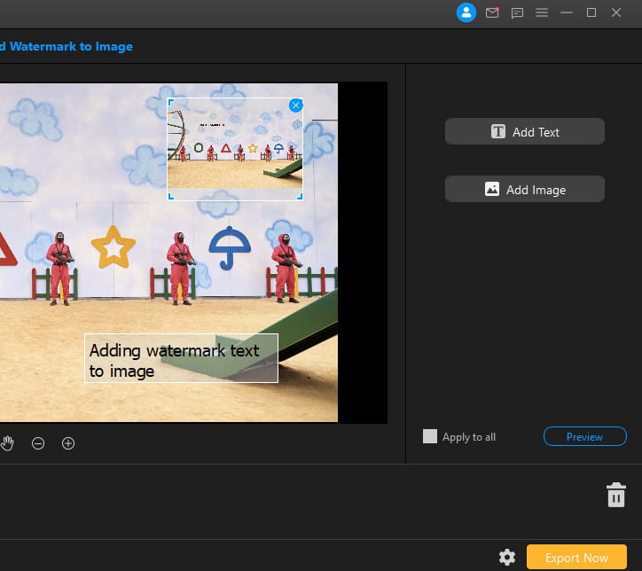 MarkGo adding watermark.
