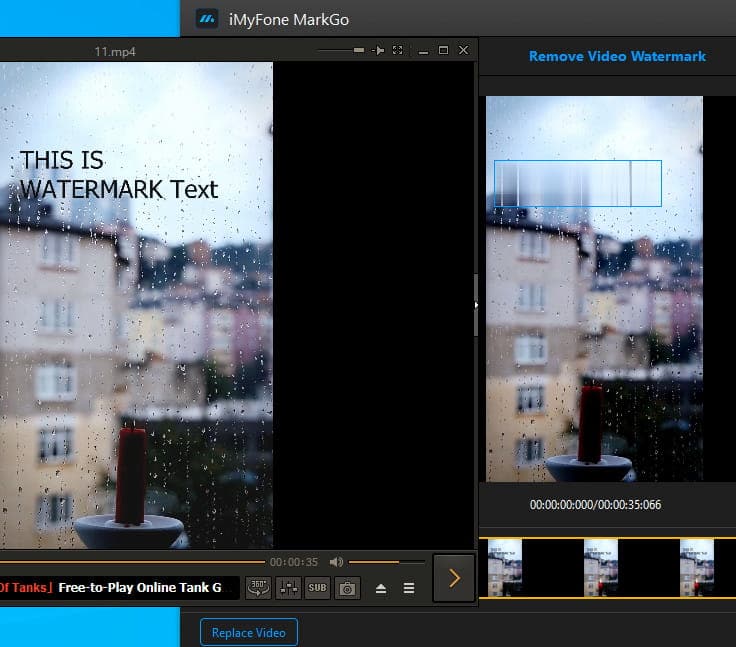 MarkGo video watermark removal performance.
