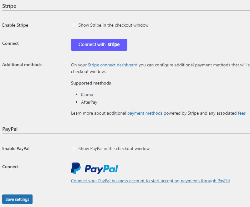PeachPay supported payment gateways. 