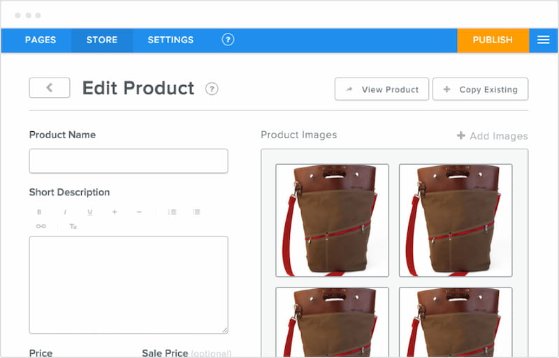 Weebly adding products.