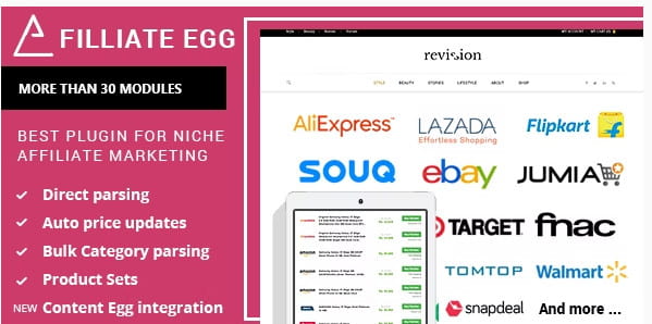 Affiliate Egg plugin features.