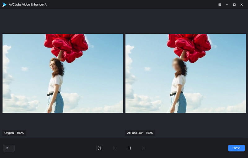 How to add blur to moving face in video?