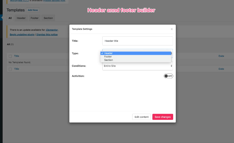 Header Footer Builder by ElementsKit.