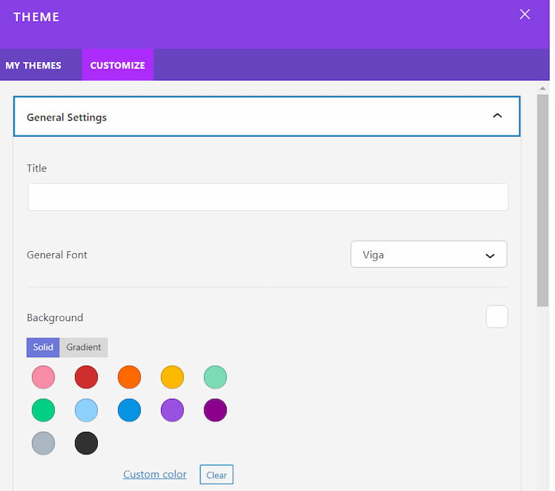 Quill Forms form theme customization.