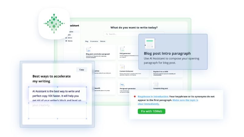 10Web AI Assistant for WordPress.