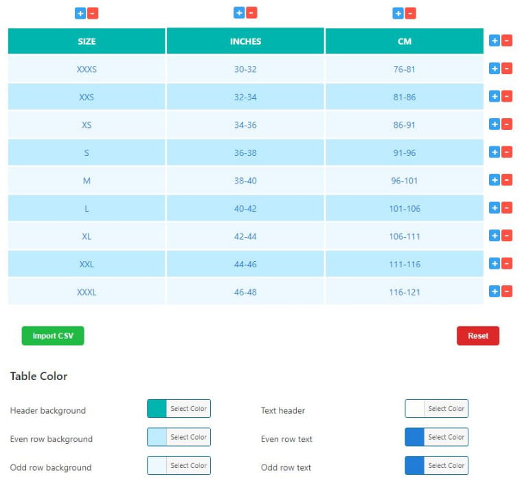 Best free WooCommerce size guide plugin.