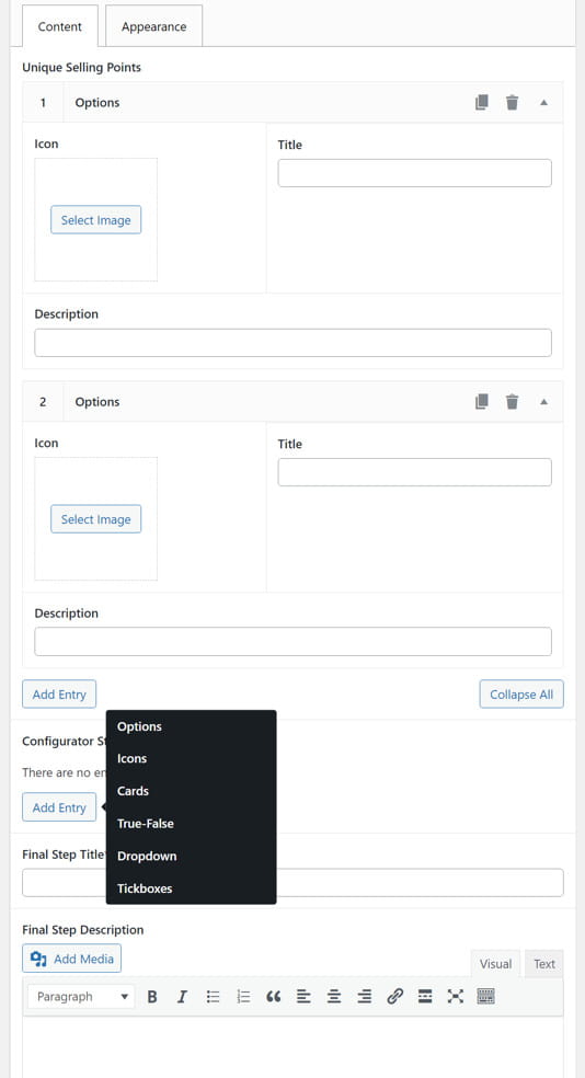 Staggs adding content types.