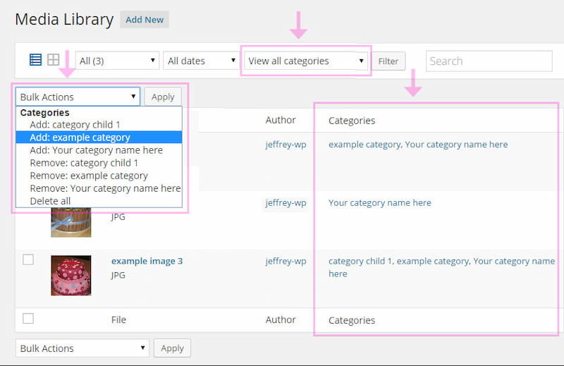 Media Library Categories plugin.