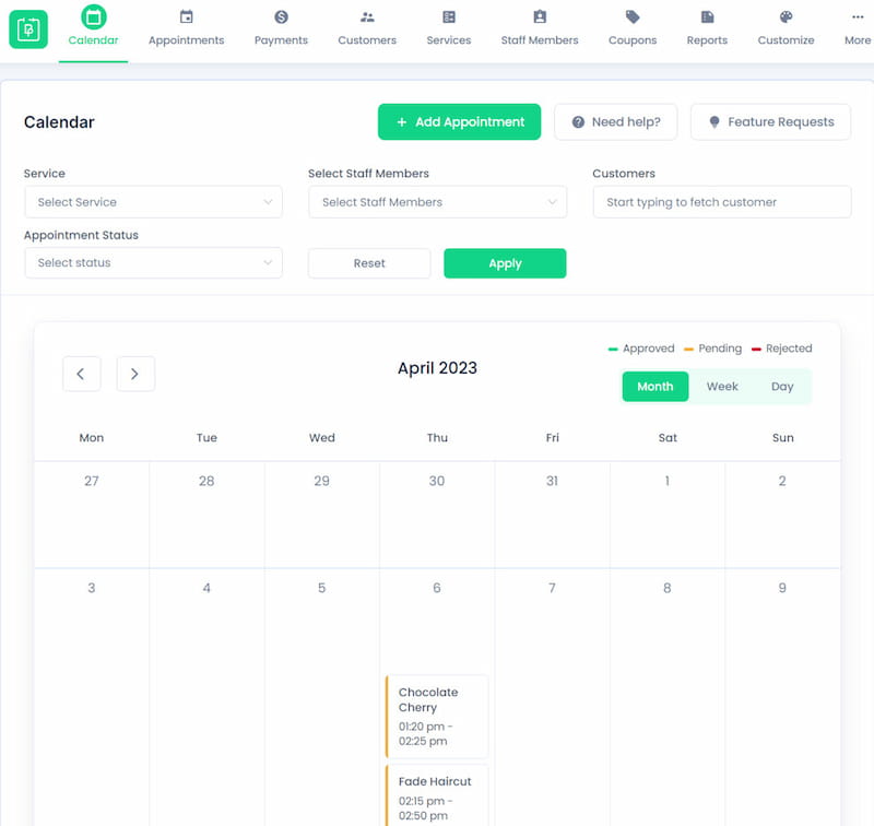 Manage BookingPress plugin.