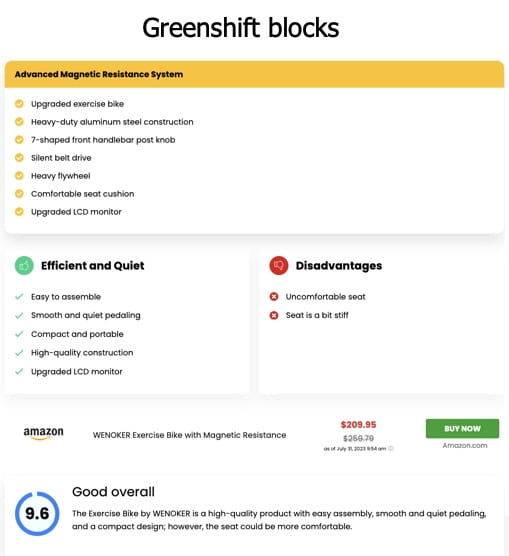 Too Much Niche Greenshift blocks.