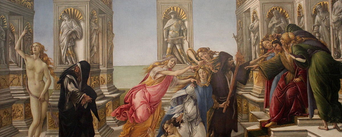 Sandro Botticelli - La calunnia, 1497 ca - cm 62x91 - Firenze Uffizi