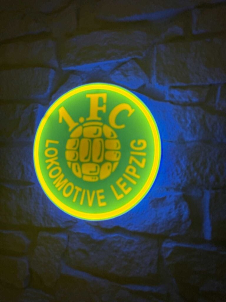 1 FC Lokomotive Leipzig LED-Leuchtschild Fandeko Geschenk