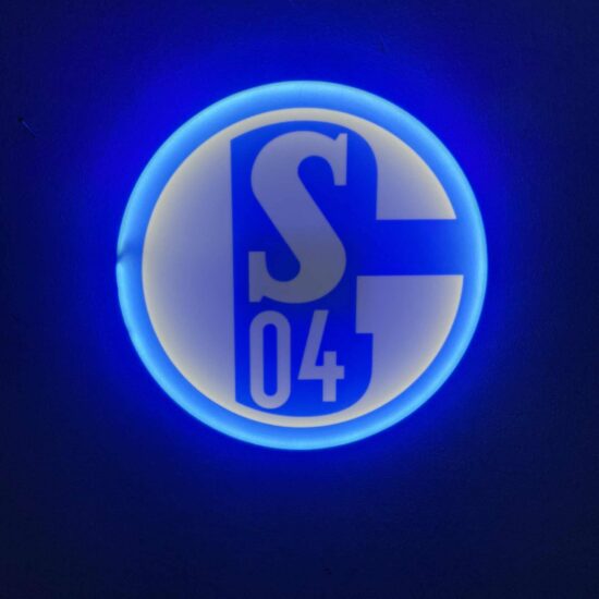 Schalke 04 LED-Leuchtschild Wanddeko