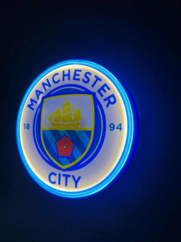 Manchester City LED-Lampe Wanddeko Fanartikel Geschenk