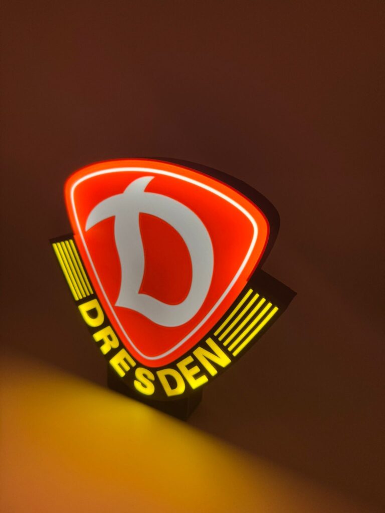 Dynamo Dresden LED-Leuchtschild-Leuchtschild Fandeko Geschenk