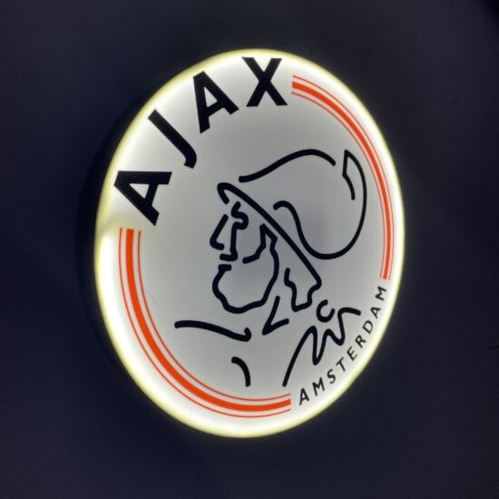 Ajax Amsterdam LED-Lampe mit Logo – Fanartikel & Wanddeko Geschenk