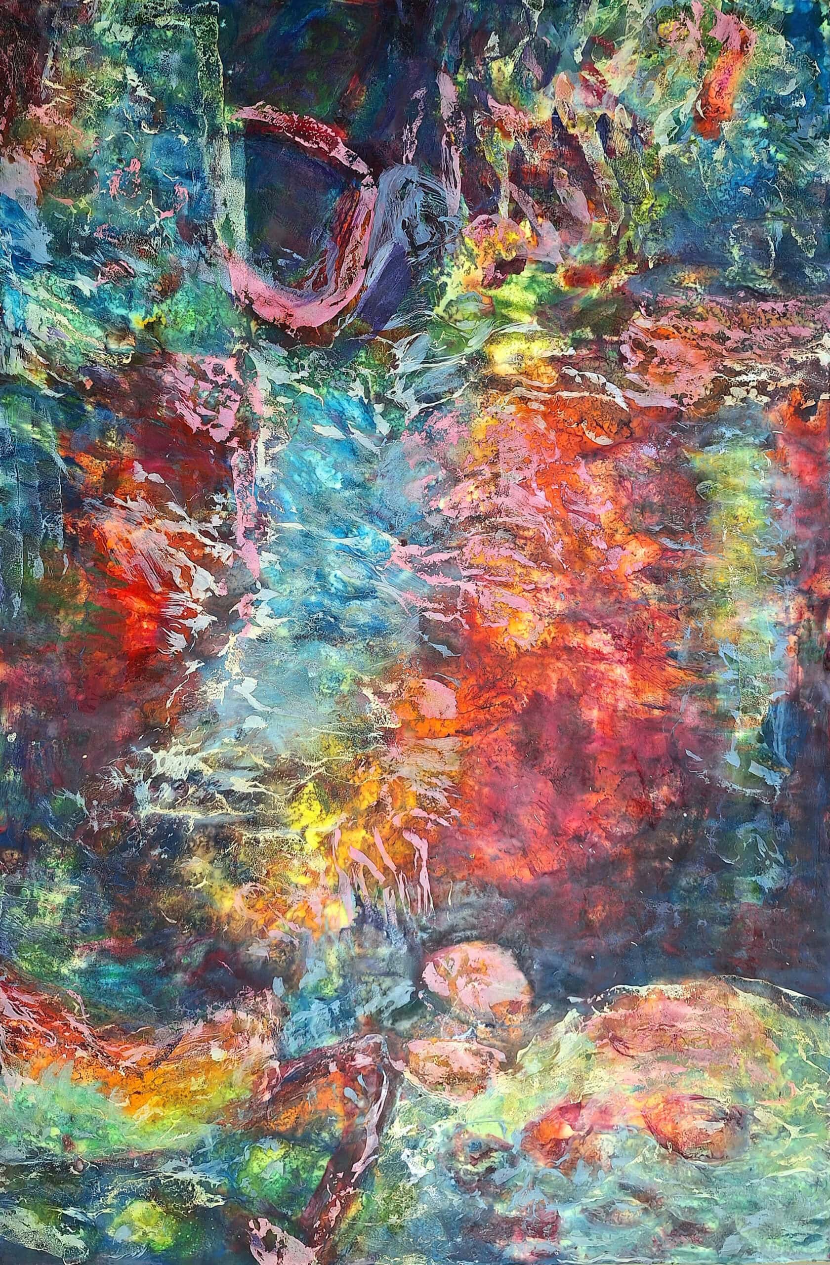 Encaustic painting, encaustic art technique, Leonie.e.Brown Abstract Artist