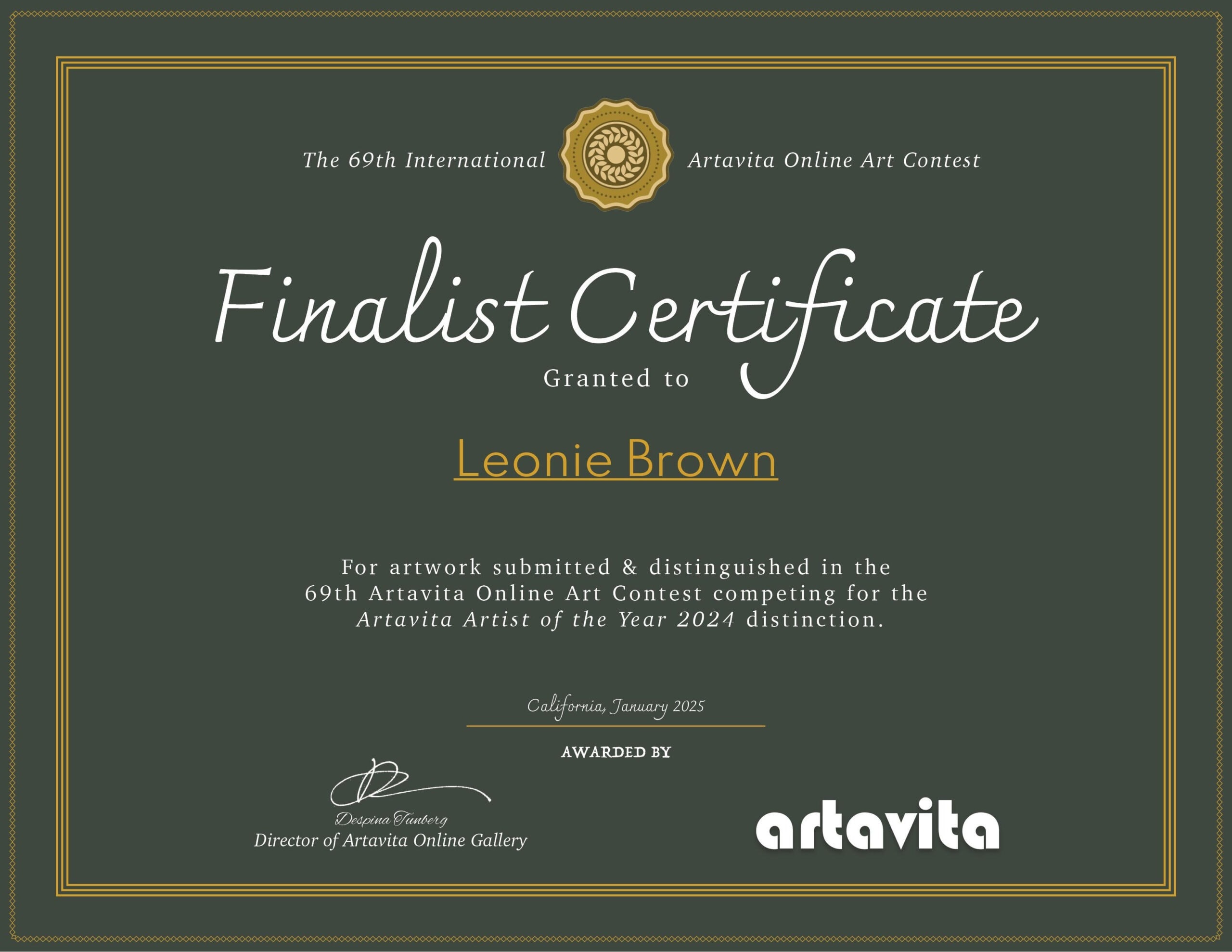 ArtaVita Internation Competition Runner up