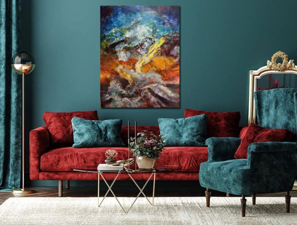 'Life Is a Gift', abstract oil and cold wax painting by Leonie.e.Brown Artist