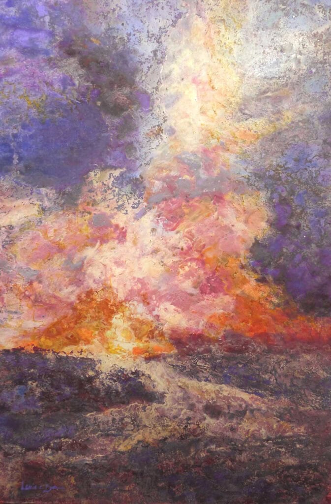 'Whatever is True', abstract oil and cold wax painting by Leonie.e.Brown Artist
