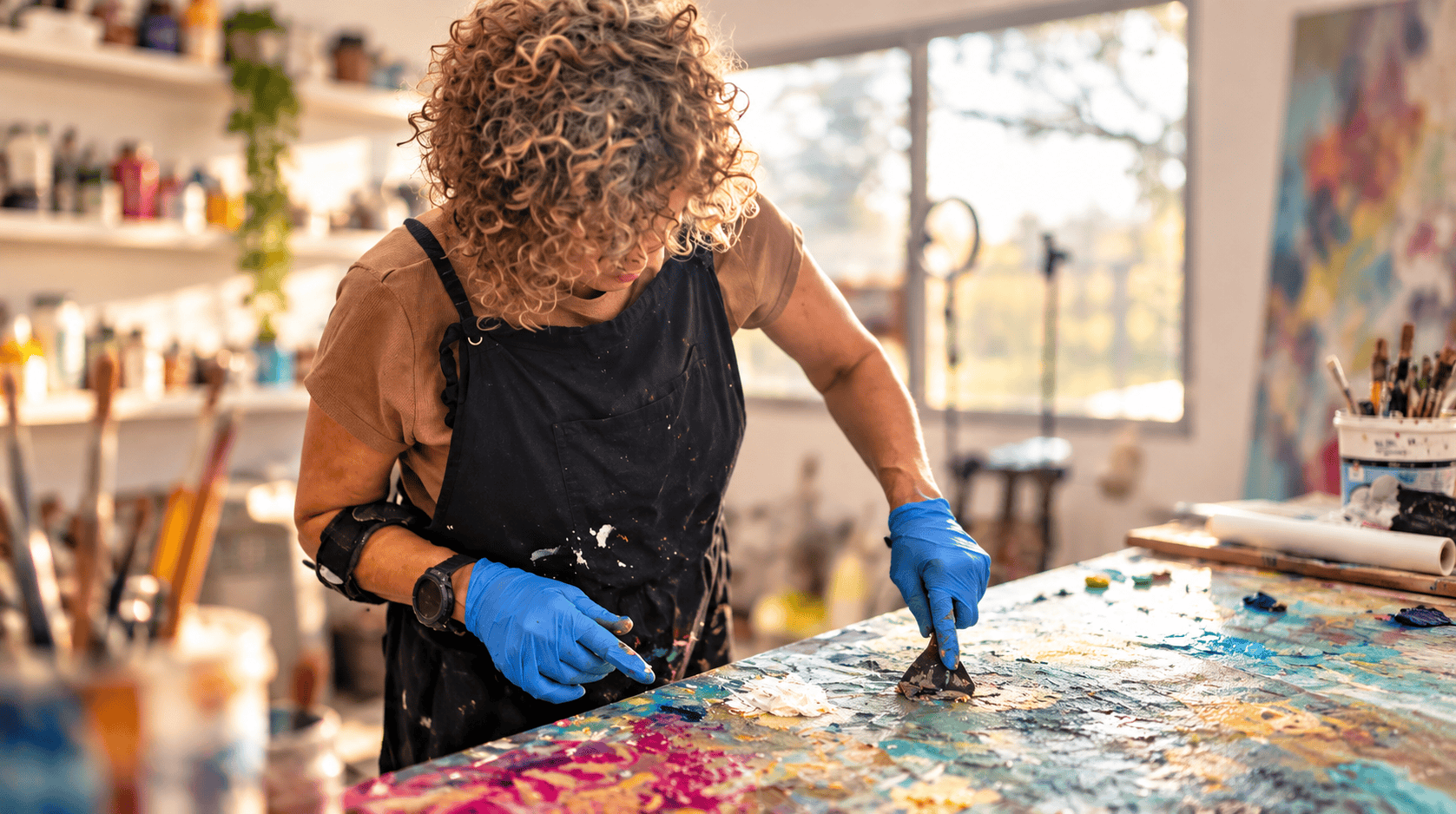 Leonie E. Brown | Contemporary Artist in Her Studio