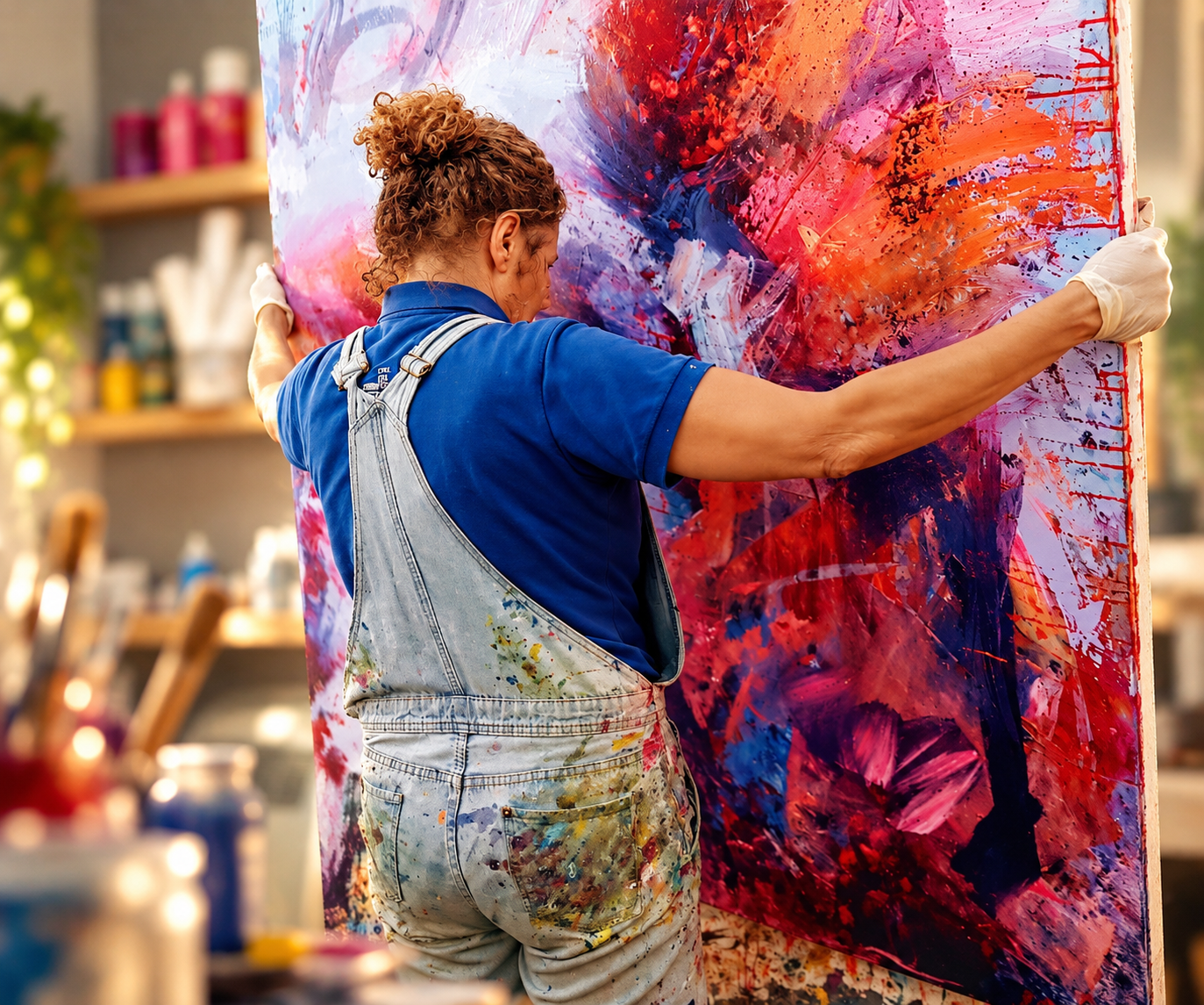Leonie E. Brown | Contemporary Artist in Her Studio