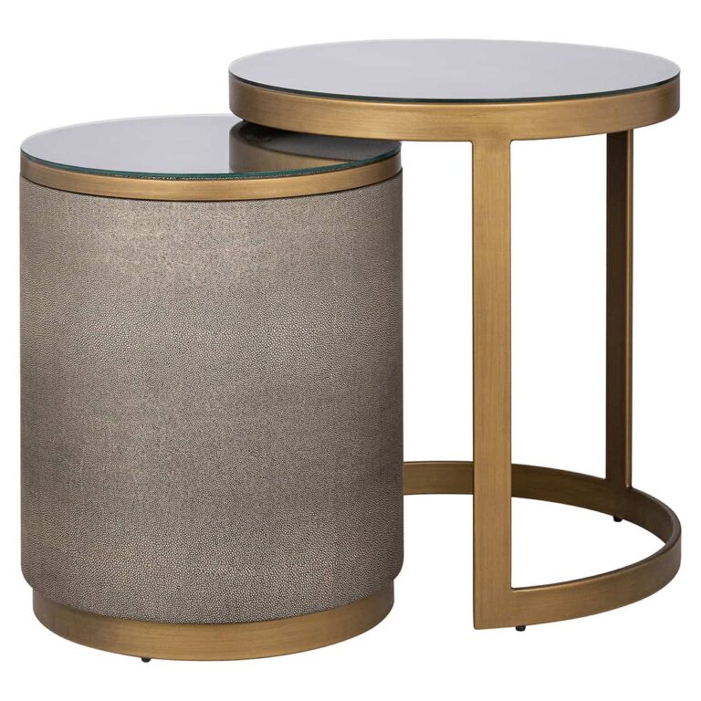 Šoninis staliukas Bloomville rinkinys iš 2 incl. glass