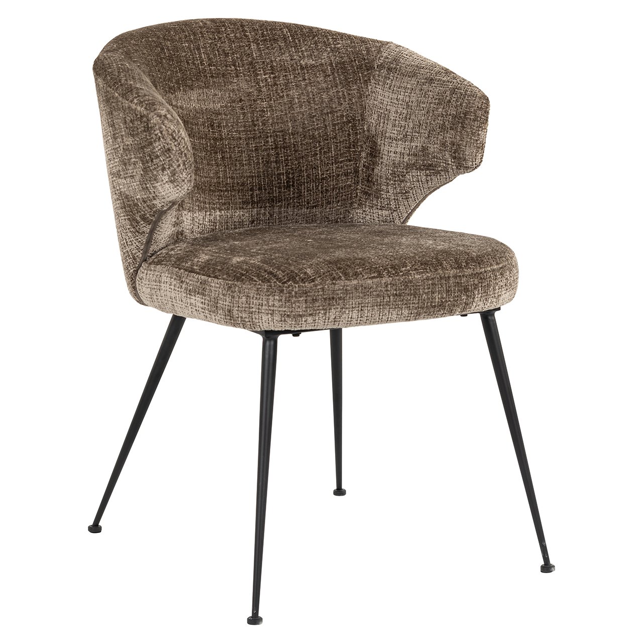 Valgomojo kėdė Xandra stone chenille fire retardant