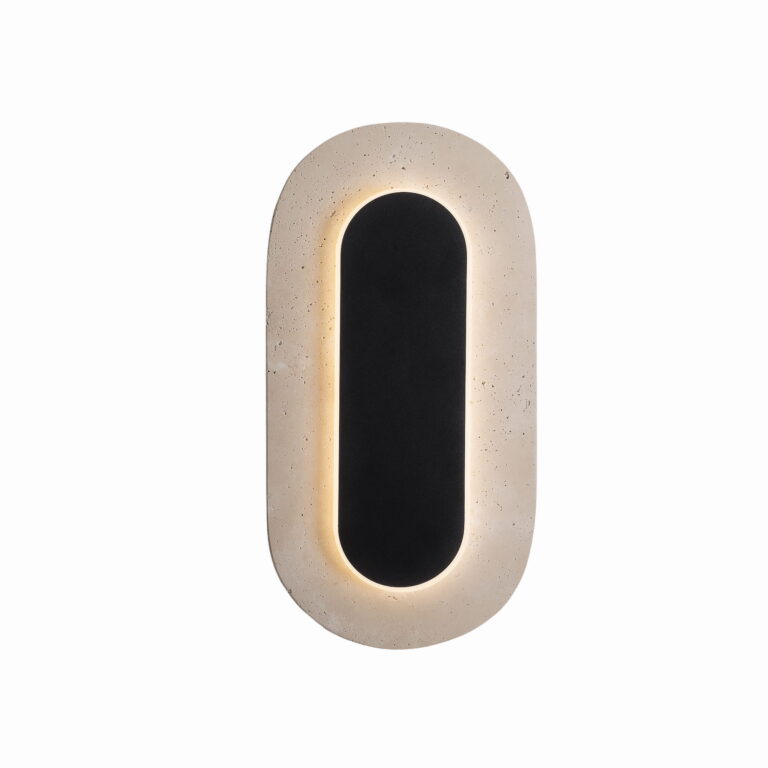 Sieninis šviestuvas W0393 Travertino Oval