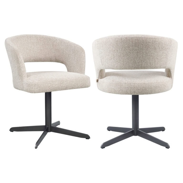 Valgomojo kėdė Blanca Natural Fancy Fire Retardant su porankiais Richmond Interiors