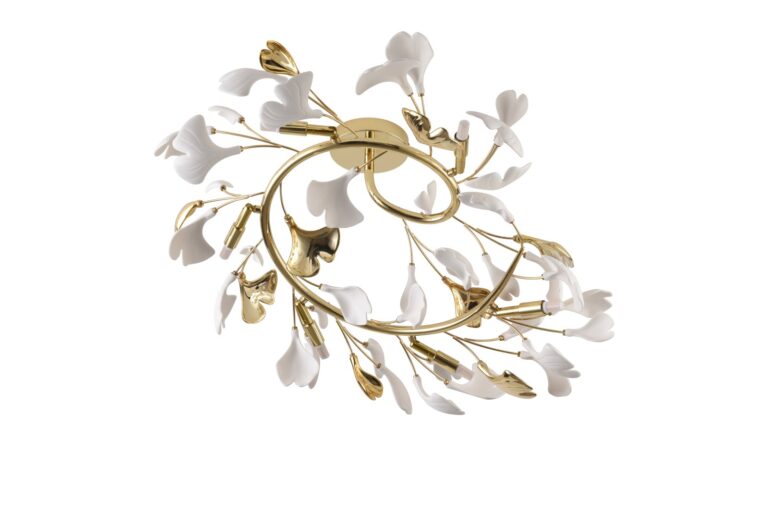 Lubinis šviestuvas LEAF MX2858-6-EGN, Lima Design, Lubiniai šviestuvai, Zuma Line, lubinis šviestuvas leaf