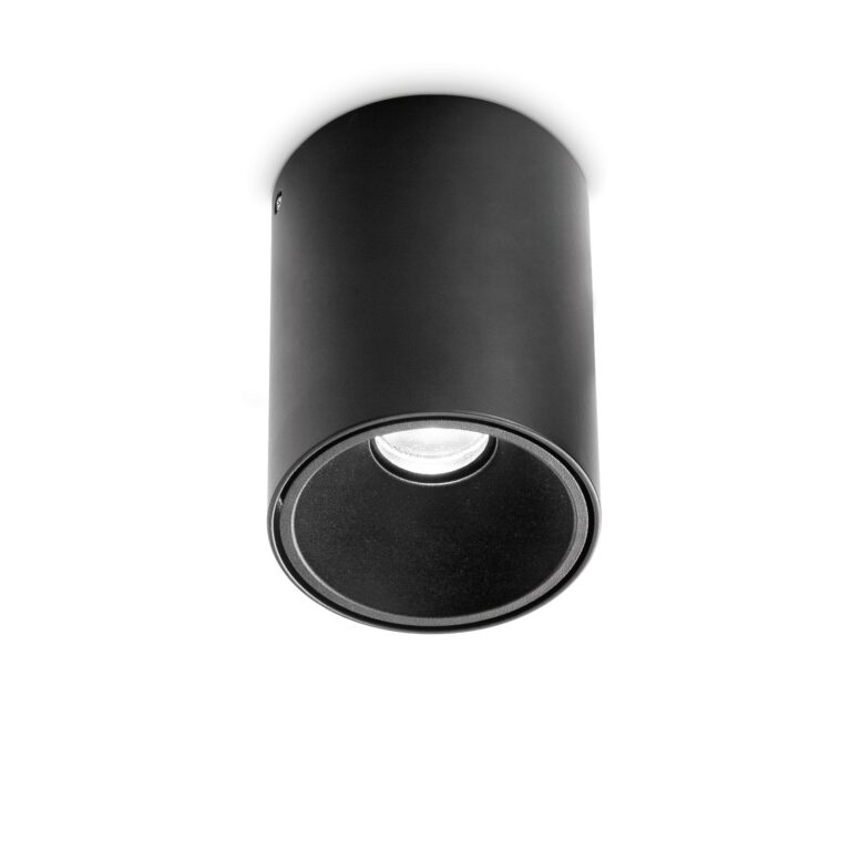 Lubinis šviestuvas NITRO PL D10 ROUND NERO 3000K, 322711, Lima Design, Lubiniai šviestuvai, Ideal Lux, lubinis šviestuvas nitro