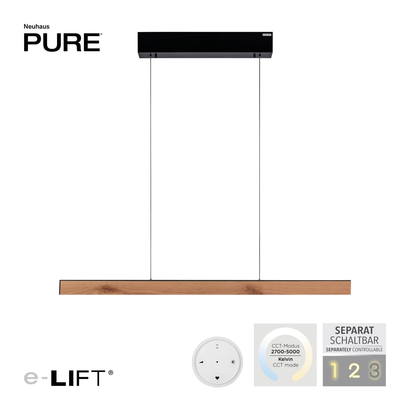 Pakabinamas šviestuvas PURE E-MOTION 2570-79, Lima Design, Pakabinami šviestuvai, Paul Neuhaus, pakabinamas šviestuvas pure e-motion